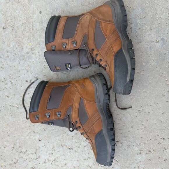 Men's Herman Survivors Brown Leather Round Safety Toe Work Boots Size 9 Wide - Picture 11 of 14